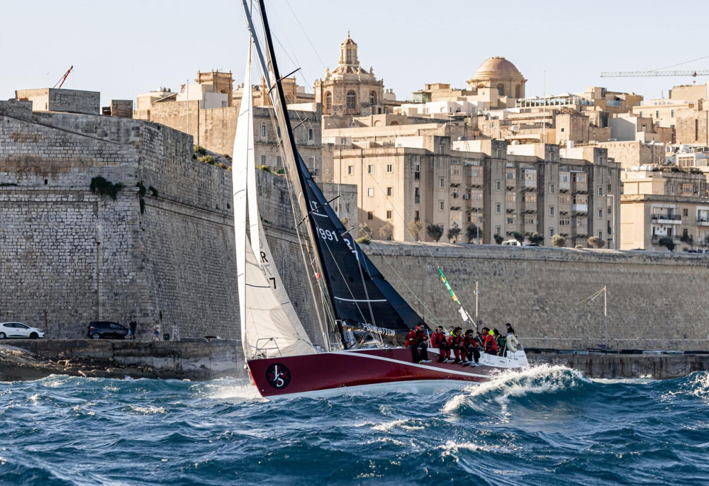 J/109 sailing ROLEX Middle Sea Race off Malta