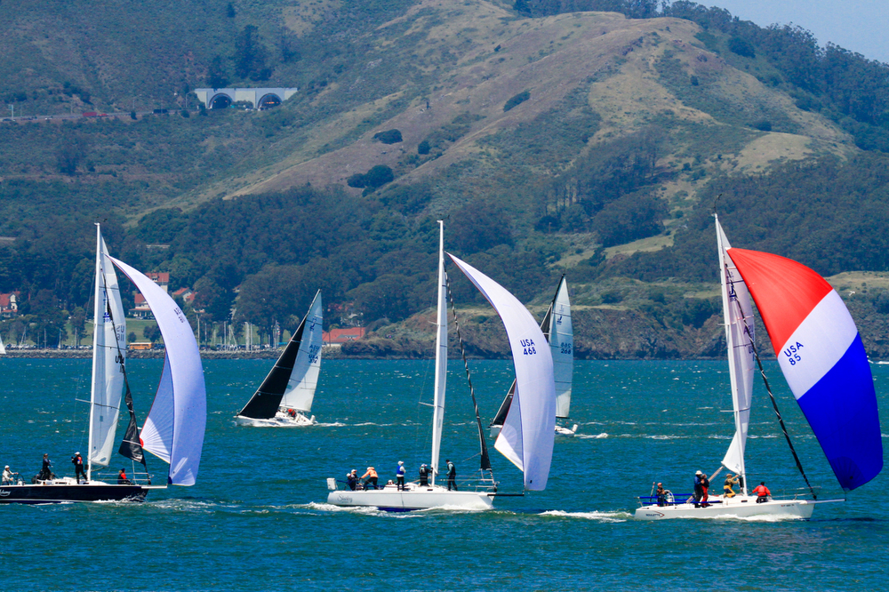 J/105s sailing ROLEX Big Boat Series on San Francisco Bay