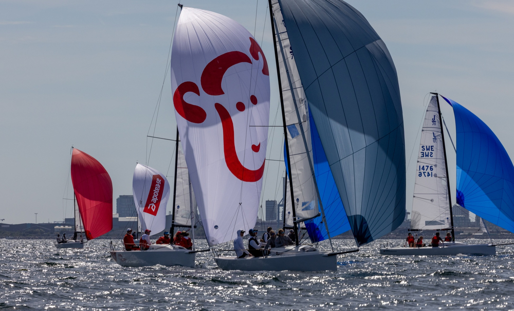 J/70s sailing Mixed-Plus World Championship off Copenhagen, Denmark.
