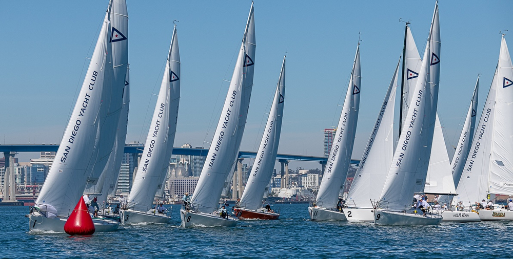 J/105s sailing Masters Regatta in San Diego, CA