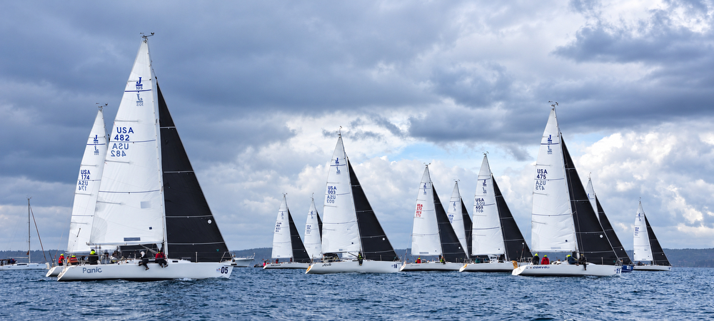 J/105 North Americans sailing off Seattle, WA