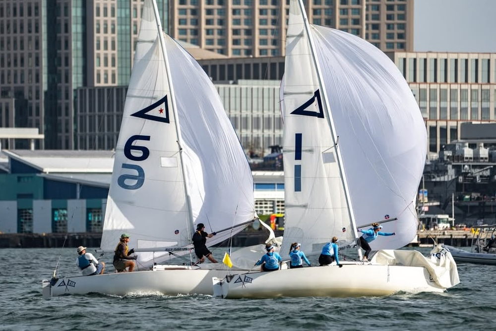J/22s sailing USA Match Race Championship in San Diego, CA