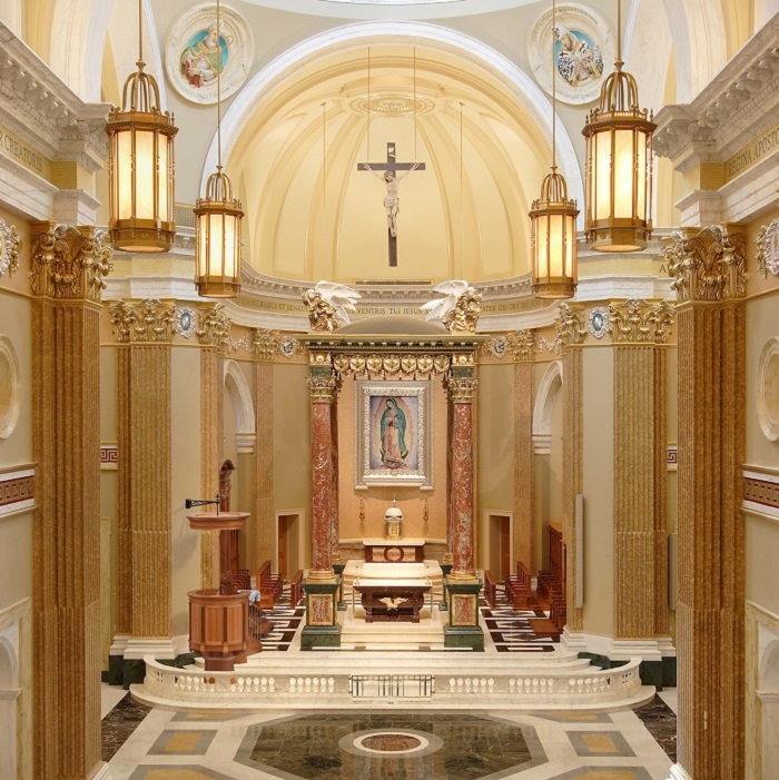 Interior of the Shrine of Our Lady of Guadalupe