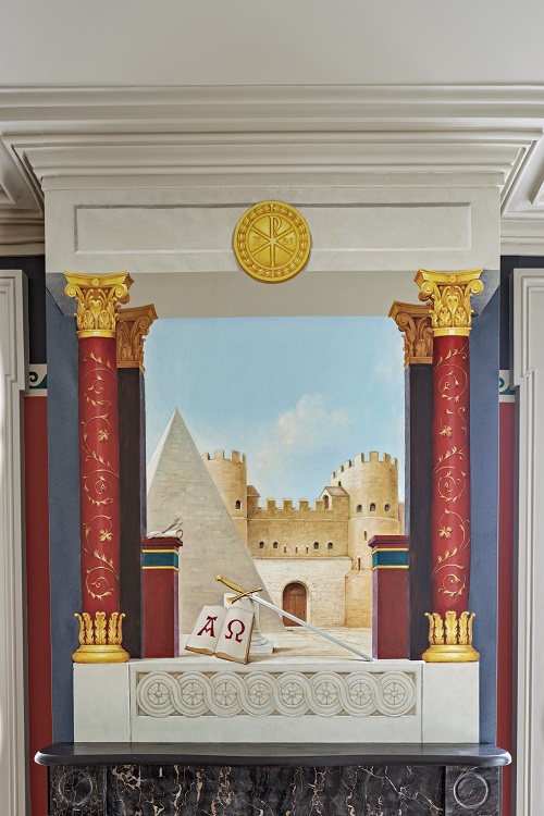 Final mural for the same rectory ballroom 