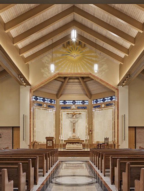 St. Mary's after renovation with fewer lights