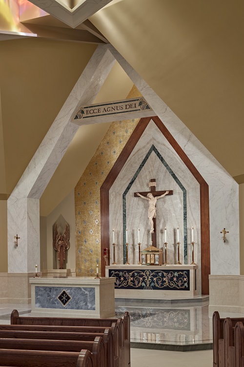 Sanctuary detail after the renovation.