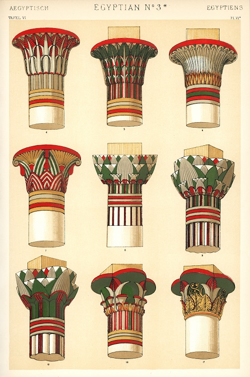 Illustrations of Egyptian decoration from The Grammar of Ornament