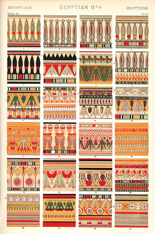 Illustrations of Egyptian decoration from The Grammar of Ornament