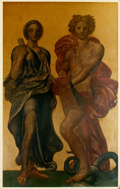 George Frederic Watts, Apollo and Diana, 1854-1855, fresco, Courtesy of Watts Gallery Trust.