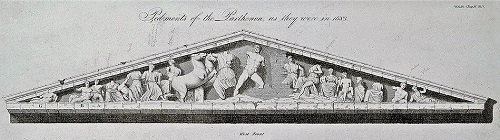 West Pediment sketch as it was in 1683 by Stuart James