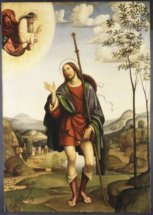 Painting of St. Roche pointing to his thigh, Courtesy of the MET