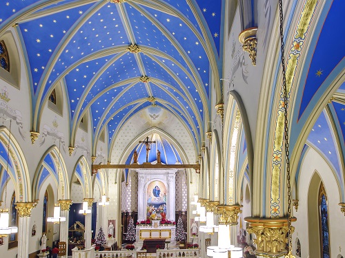 St. Mary's after renovation and light replacement