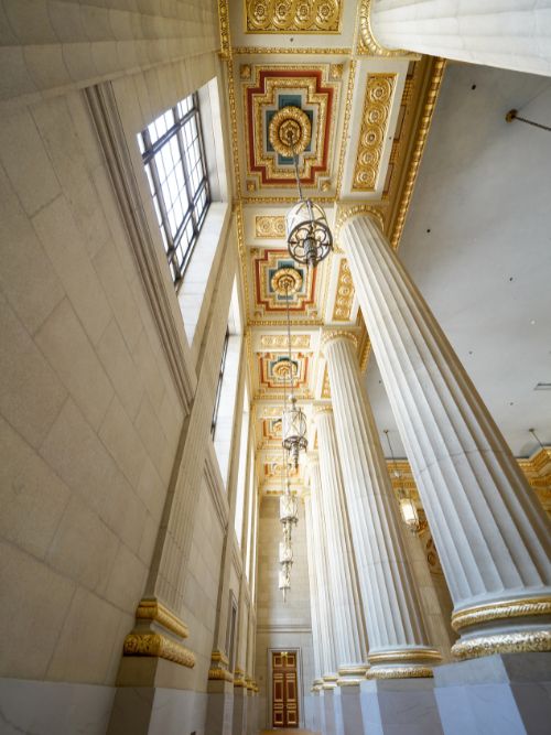 Mellon Coffered Ceiling After Restoration