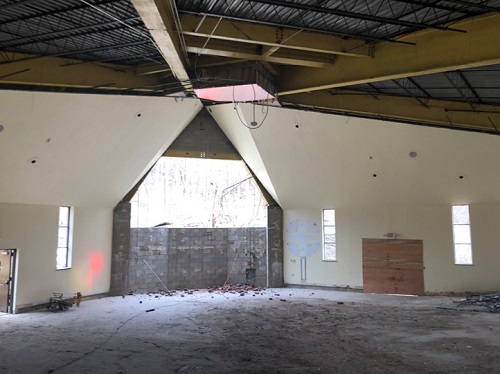 During demolition.