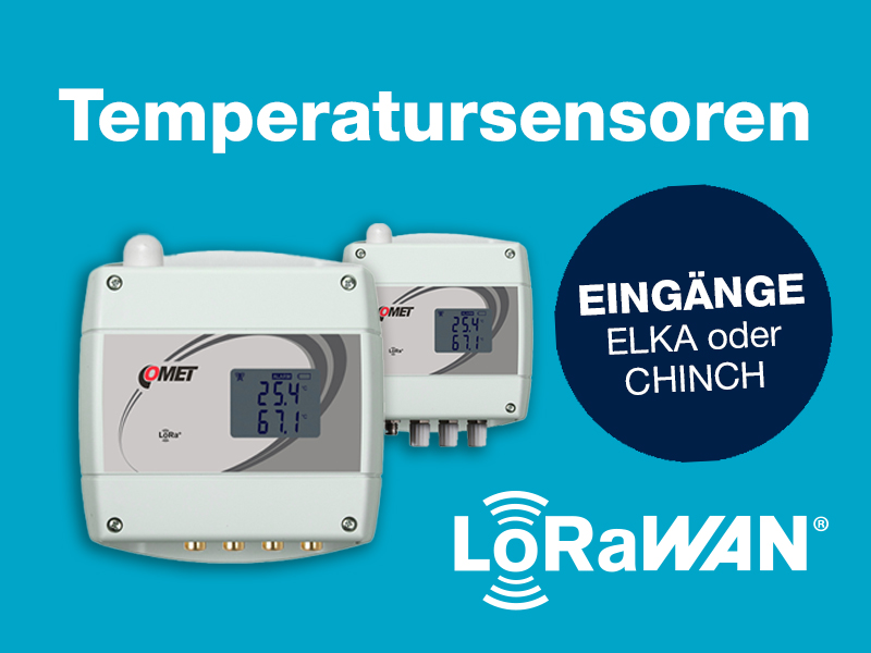 LoRaWAN Temperatursensor - ELKA oder CHINCH Eingäge - Temperaturüberwachung