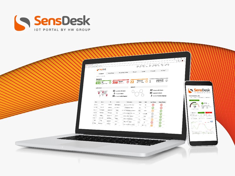 SensDesk Online-Monitoring für Sensoren & Geräte von HWgroup